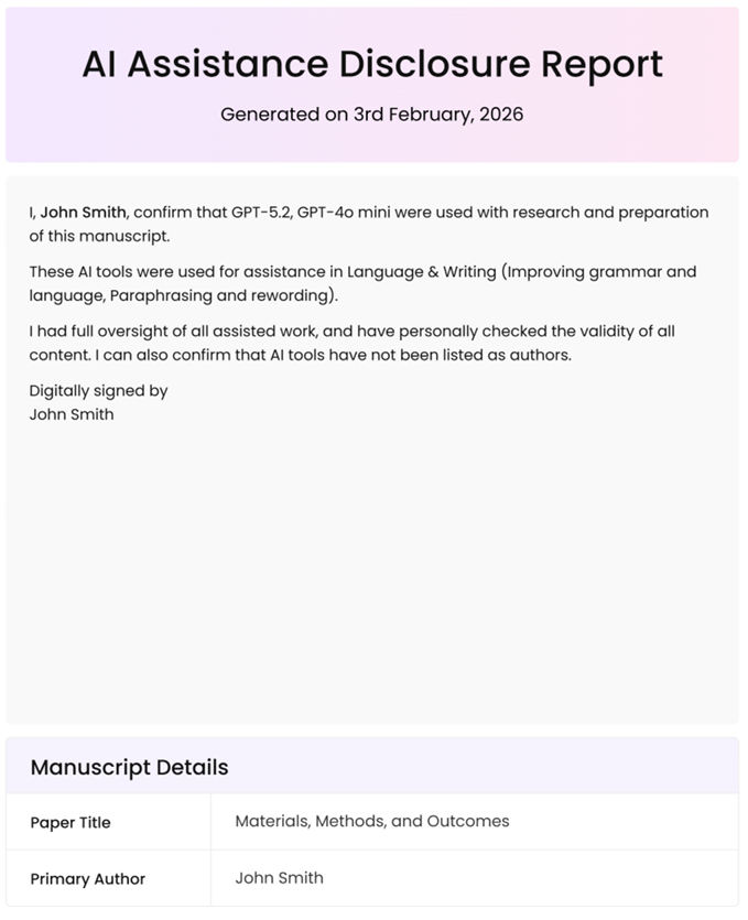 完善AI使用聲明與揭露